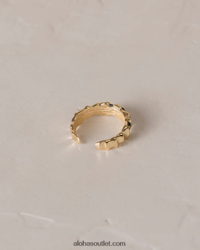 mulheres melancólico - anel de ouro e preto Alohas 4P88ZX1079 preto