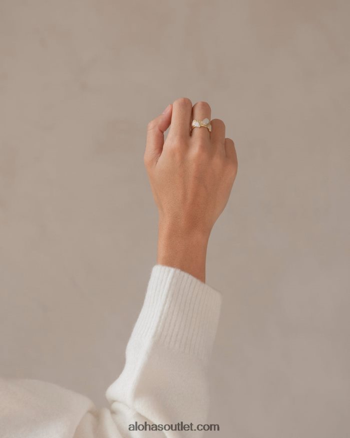 mulheres wonderwall - anel de ouro e branco Alohas 4P88ZX1159 branco