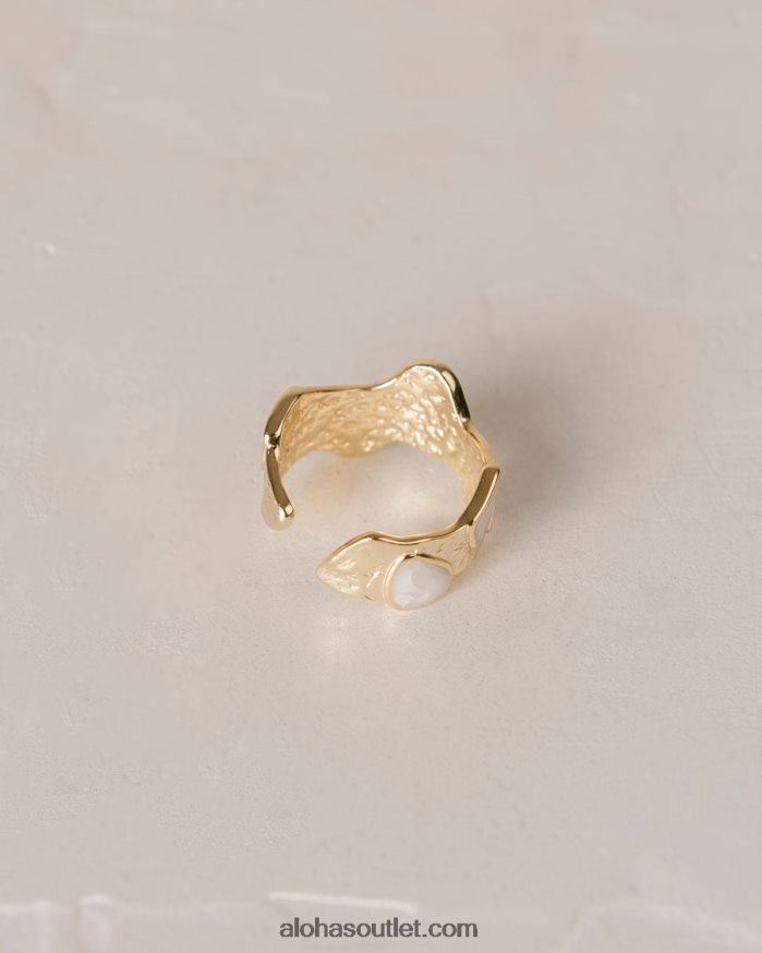 mulheres wonderwall - anel de ouro e branco Alohas 4P88ZX1159 branco