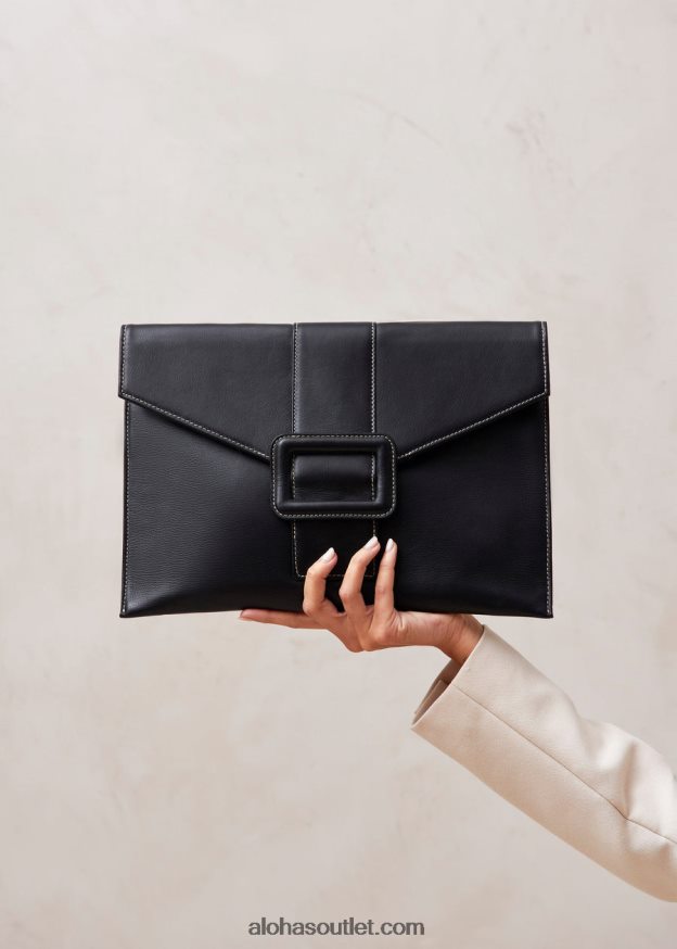 mulheres a e - bolsa de couro preta Alohas 4P88ZX1217 preto
