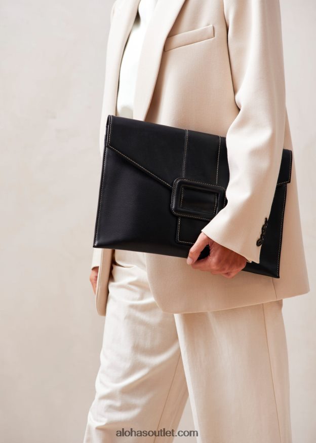 mulheres a e - bolsa de couro preta Alohas 4P88ZX1217 preto