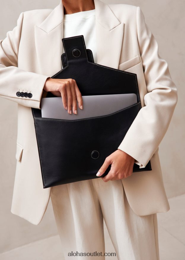 mulheres a e - bolsa de couro preta Alohas 4P88ZX1217 preto