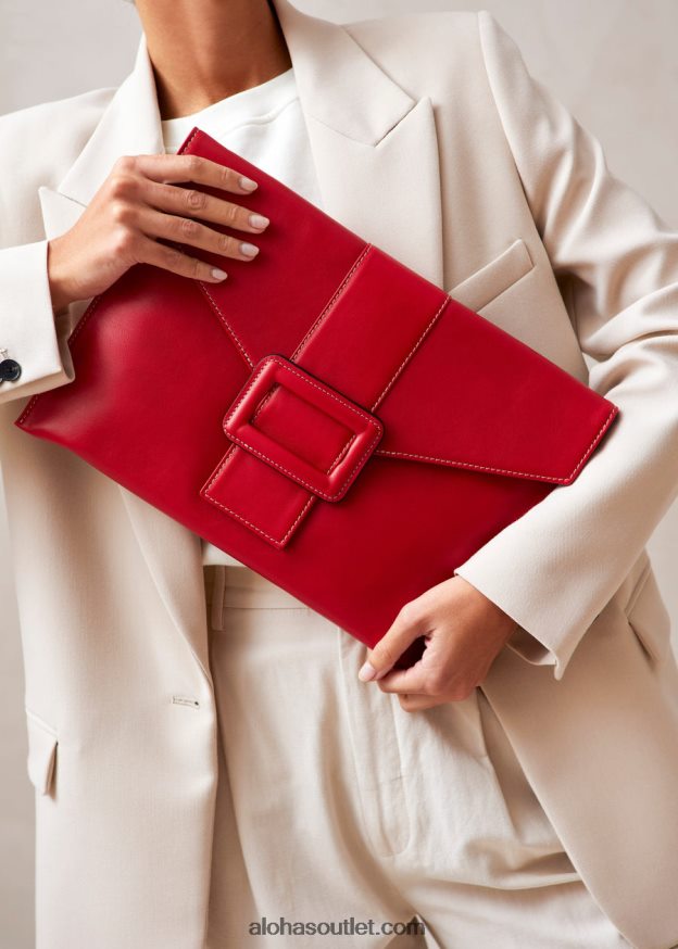 mulheres a e - bolsa de couro vermelha Alohas 4P88ZX1212 batom vermelho