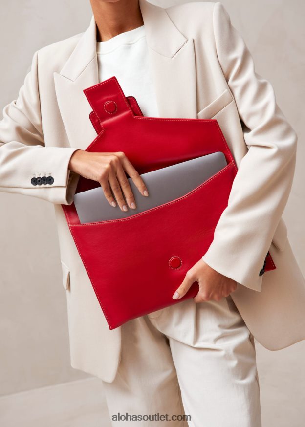 mulheres a e - bolsa de couro vermelha Alohas 4P88ZX1212 batom vermelho