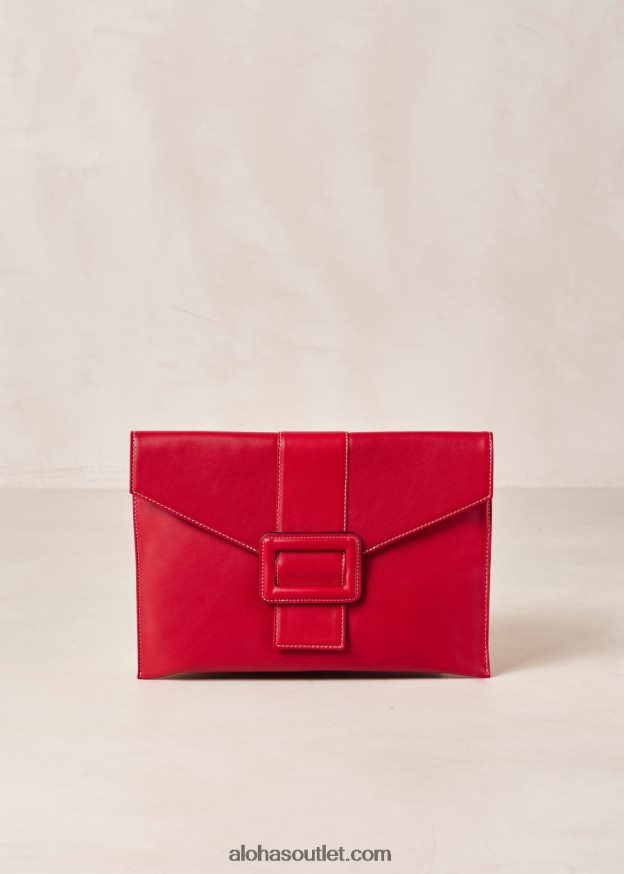 mulheres a e - bolsa de couro vermelha Alohas 4P88ZX1212 batom vermelho