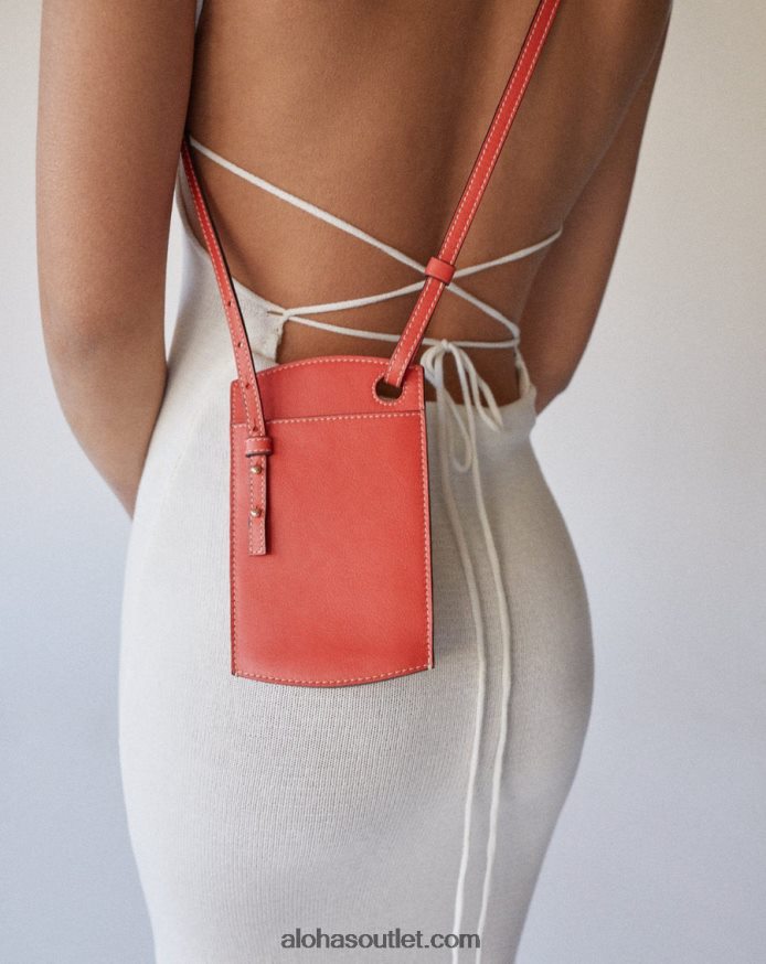 mulheres bolsa de telefone - bolsa de couro laranja Alohas 4P88ZX1129 laranja pomelo