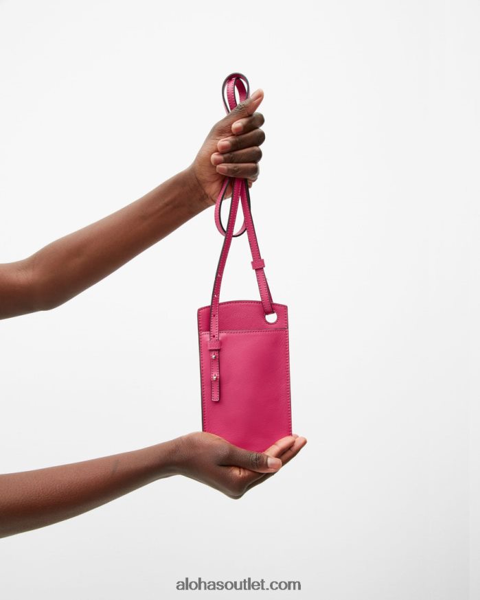 mulheres bolsa de telefone - bolsa de couro rosa Alohas 4P88ZX1130 magenta
