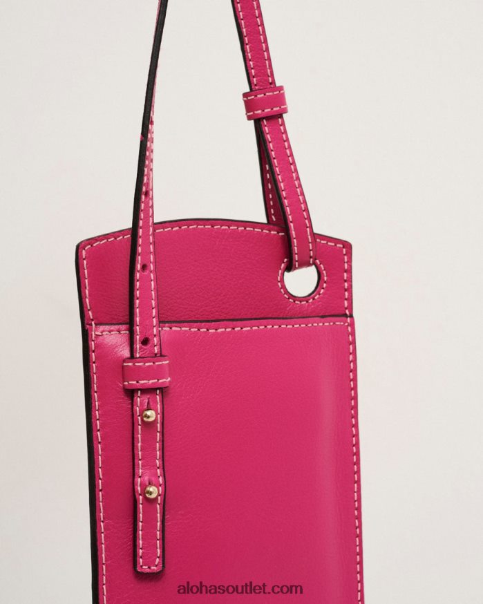 mulheres bolsa de telefone - bolsa de couro rosa Alohas 4P88ZX1130 magenta