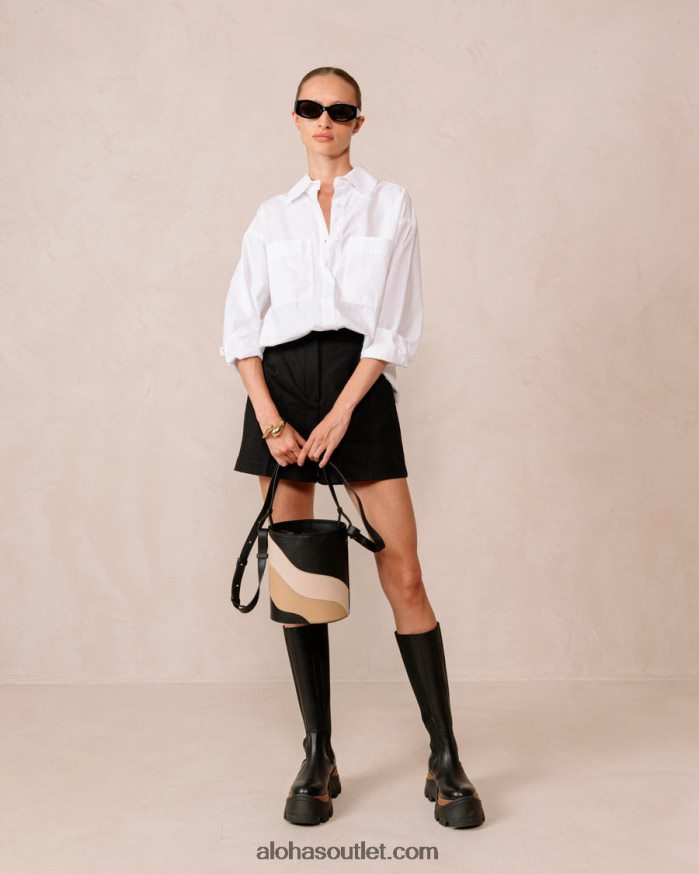 mulheres o caleidoscópio u venti - bolsa de couro multicolor Alohas 4P88ZX1051 caleidoscópio pedra preta impressão bege