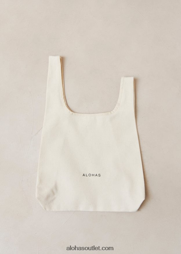 mulheres old ibiza - bolsa branca de algodão Alohas 4P88ZX1209 creme