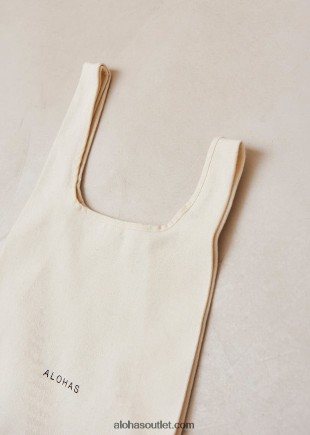 mulheres old ibiza - bolsa branca de algodão Alohas 4P88ZX1209 creme