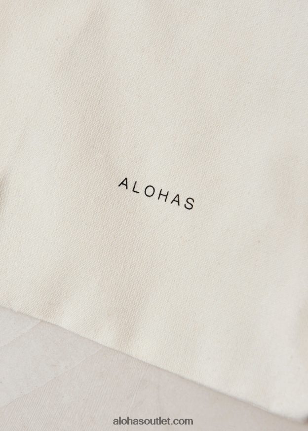 mulheres old ibiza - bolsa branca de algodão Alohas 4P88ZX1209 creme