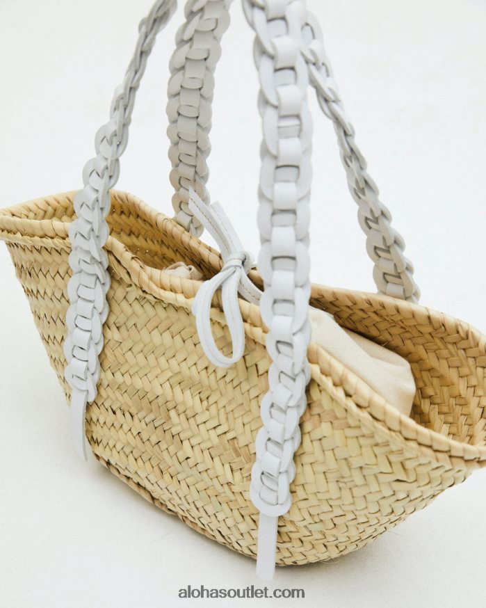 mulheres tecido - bolsa de couro branco Alohas 4P88ZX1174 Branco brilhante