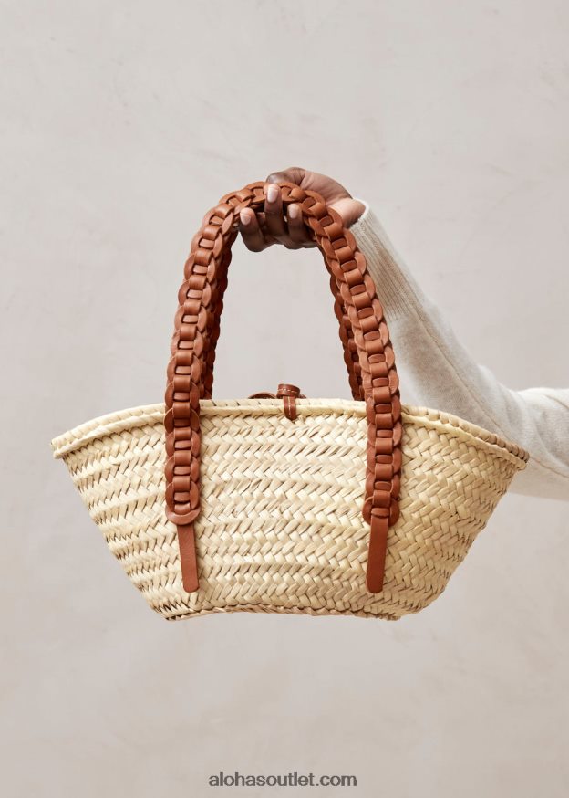 mulheres tecido - bolsa de couro marrom Alohas 4P88ZX1172 bronzeado