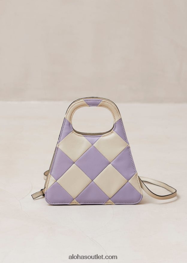 mulheres the a scacchi - bolsa xadrez branca e roxa Alohas 4P88ZX1098 escachi marfim lilás