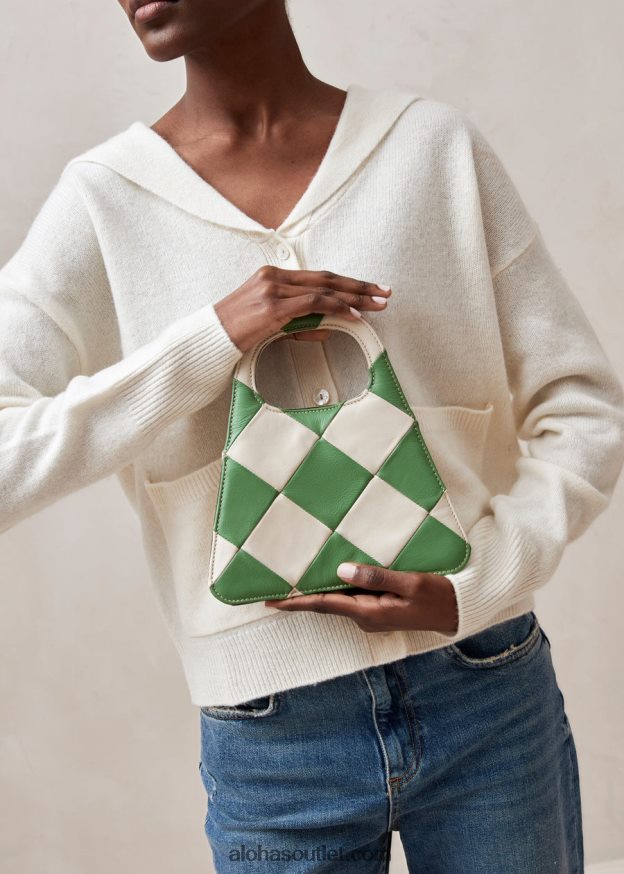 mulheres the a scacchi - bolsa xadrez branca e verde Alohas 4P88ZX1101 scacchi marfim perene