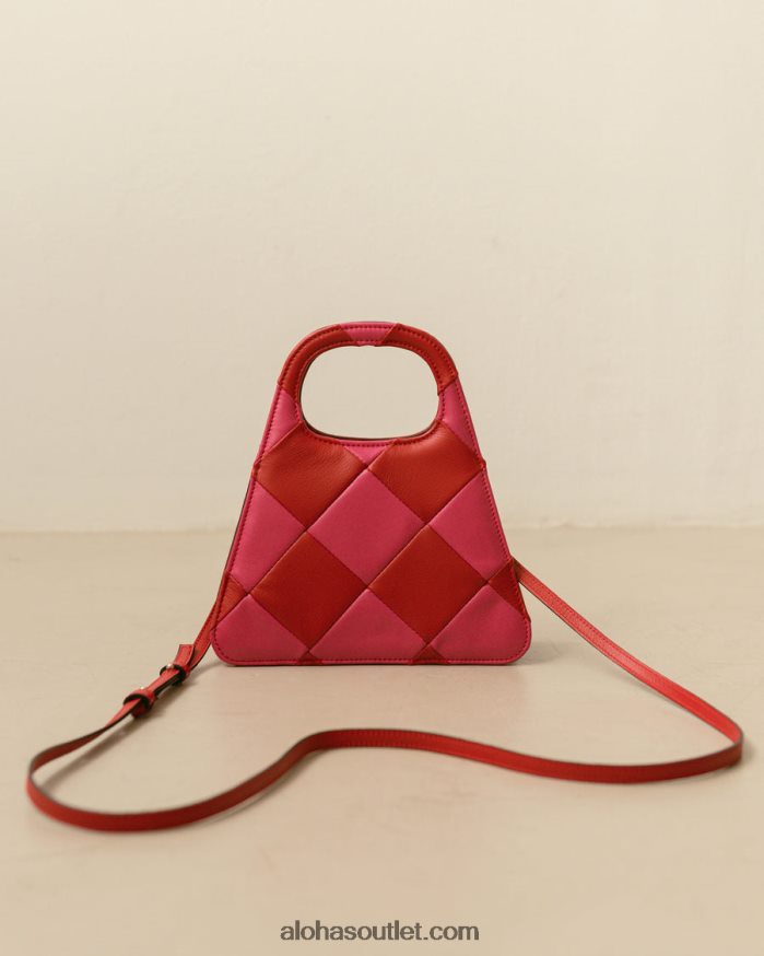 mulheres the a scacchi - bolsa xadrez vermelha e rosa Alohas 4P88ZX1074 batom scacchi vermelho magenta