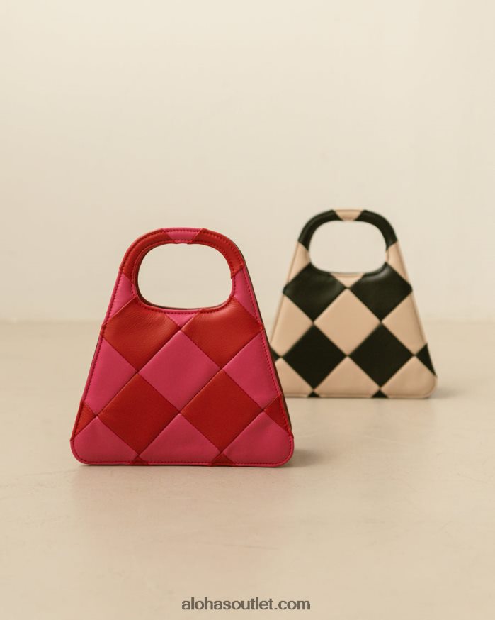 mulheres the a scacchi - bolsa xadrez vermelha e rosa Alohas 4P88ZX1074 batom scacchi vermelho magenta