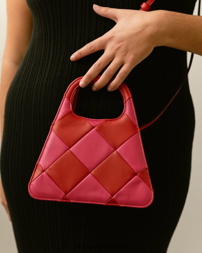 mulheres the a scacchi - bolsa xadrez vermelha e rosa Alohas 4P88ZX1074 batom scacchi vermelho magenta
