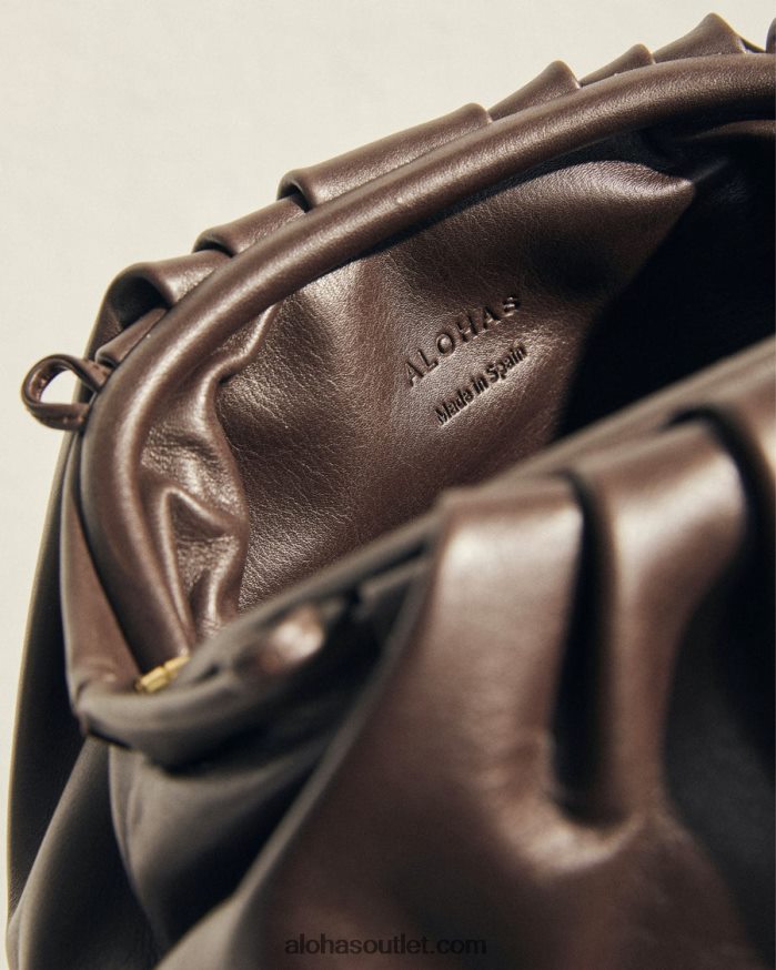 mulheres the d - bolsa de couro marrom Alohas 4P88ZX1089 marrom café