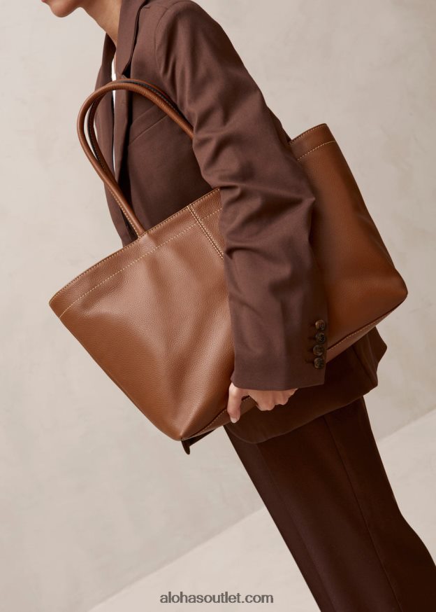 mulheres the f - bolsa de couro marrom Alohas 4P88ZX1092 bronzeado