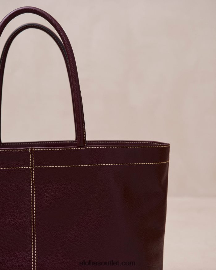 mulheres the f - bolsa de couro vermelha Alohas 4P88ZX1091 bordô escuro