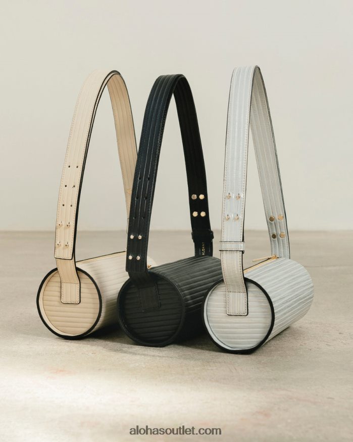 mulheres the i plissado brilho - bolsa de couro prata Alohas 4P88ZX1119 prata brilhante plissada
