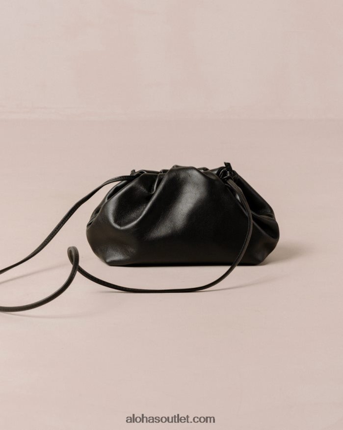 mulheres the mini d - bolsa de couro preta Alohas 4P88ZX1158 preto