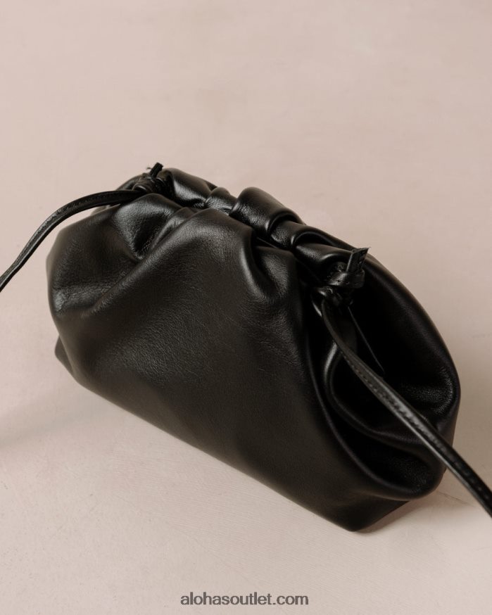 mulheres the mini d - bolsa de couro preta Alohas 4P88ZX1158 preto