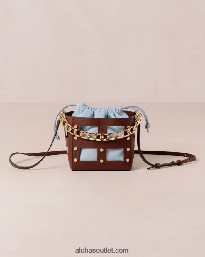 mulheres the n - bolsa de couro marrom e azul Alohas 4P88ZX1057 vinho bordô azul bebê