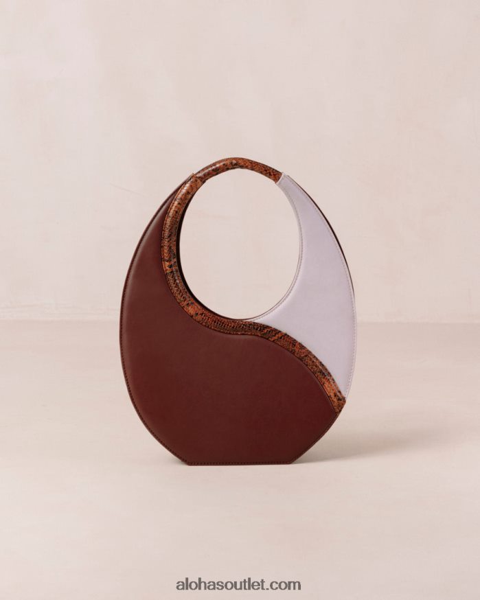 mulheres the o venti indo - bolsa de couro marrom e lilás Alohas 4P88ZX1038 vinho bordô smokey malva