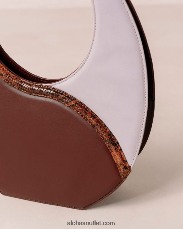 mulheres the o venti indo - bolsa de couro marrom e lilás Alohas 4P88ZX1038 vinho bordô smokey malva