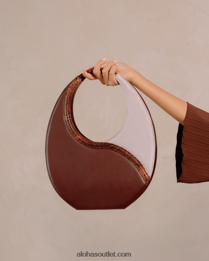 mulheres the o venti indo - bolsa de couro marrom e lilás Alohas 4P88ZX1038 vinho bordô smokey malva