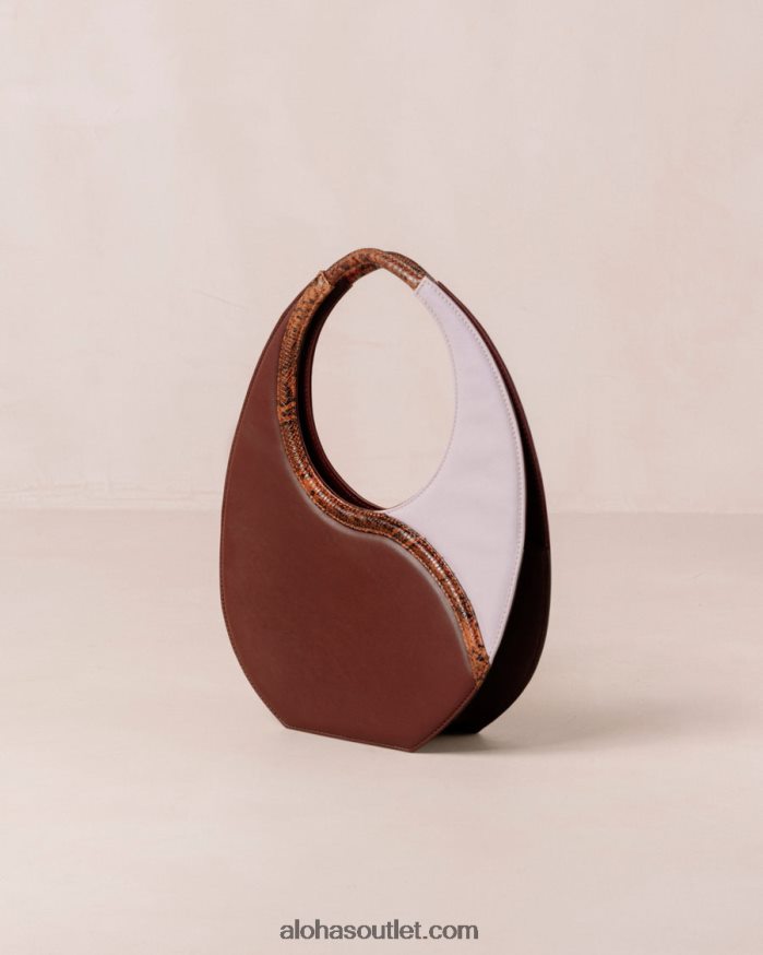 mulheres the o venti indo - bolsa de couro marrom e lilás Alohas 4P88ZX1038 vinho bordô smokey malva