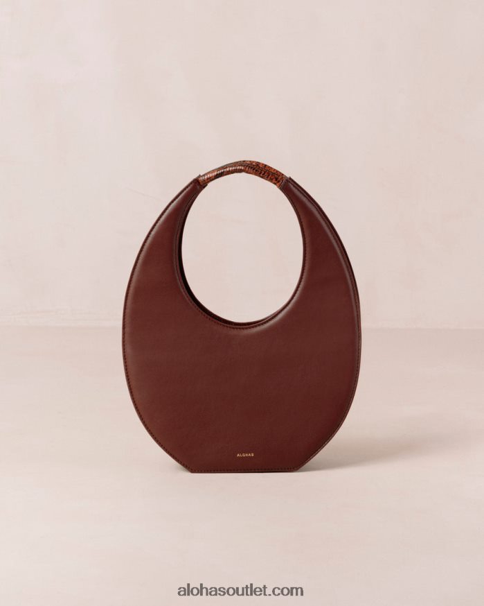 mulheres the o venti indo - bolsa de couro marrom e lilás Alohas 4P88ZX1038 vinho bordô smokey malva