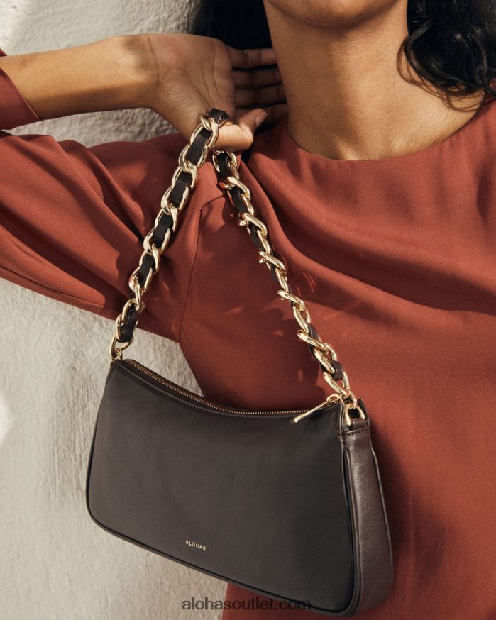 mulheres the s - bolsa de couro marrom Alohas 4P88ZX1160 marrom café