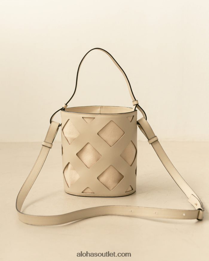 mulheres the u venti waffle - bolsa de couro branco Alohas 4P88ZX1156 waffle de marfim