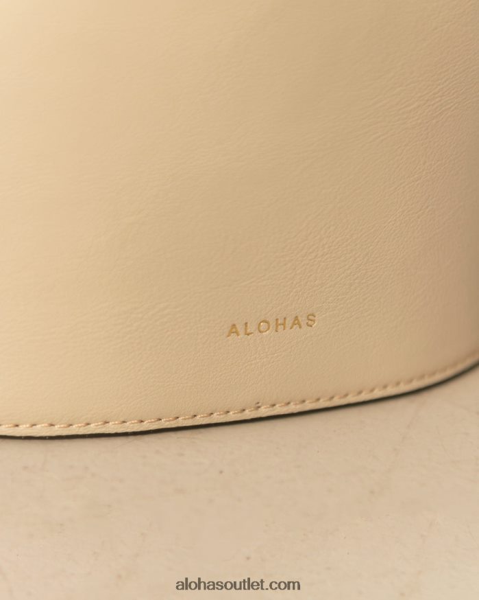 mulheres the u venti waffle - bolsa de couro branco Alohas 4P88ZX1156 waffle de marfim