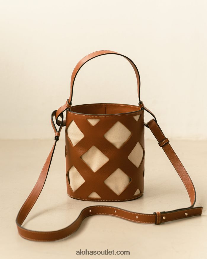 mulheres the u venti waffle - bolsa de couro marrom Alohas 4P88ZX1154 waffle bronzeado
