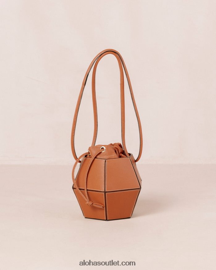 mulheres the v - bolsa de couro marrom Alohas 4P88ZX1048 bronzeado