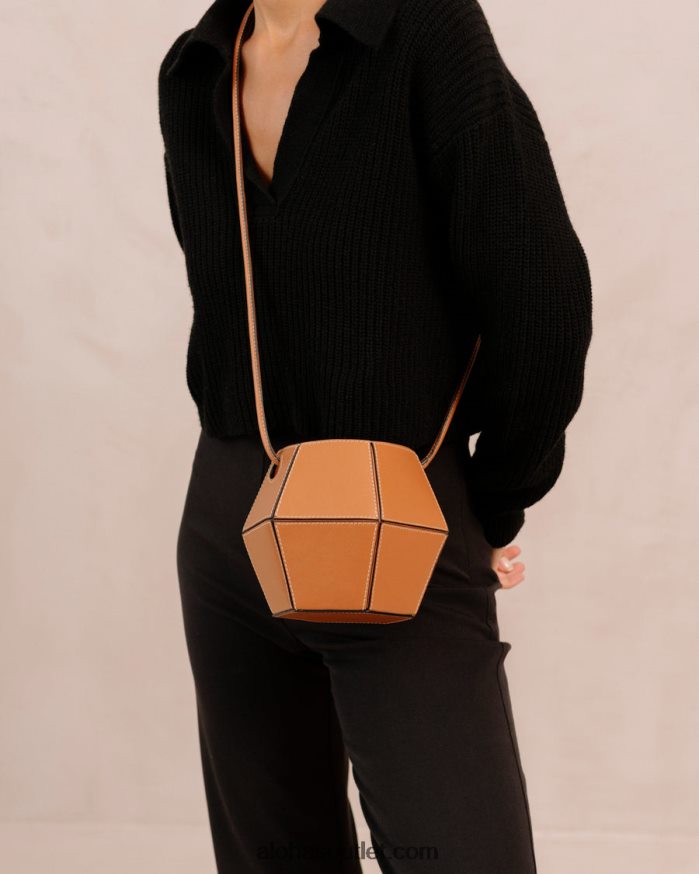 mulheres the v - bolsa de couro marrom Alohas 4P88ZX1048 bronzeado