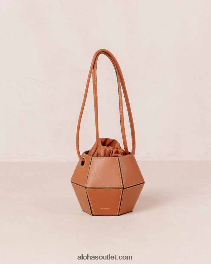 mulheres the v - bolsa de couro marrom Alohas 4P88ZX1048 bronzeado