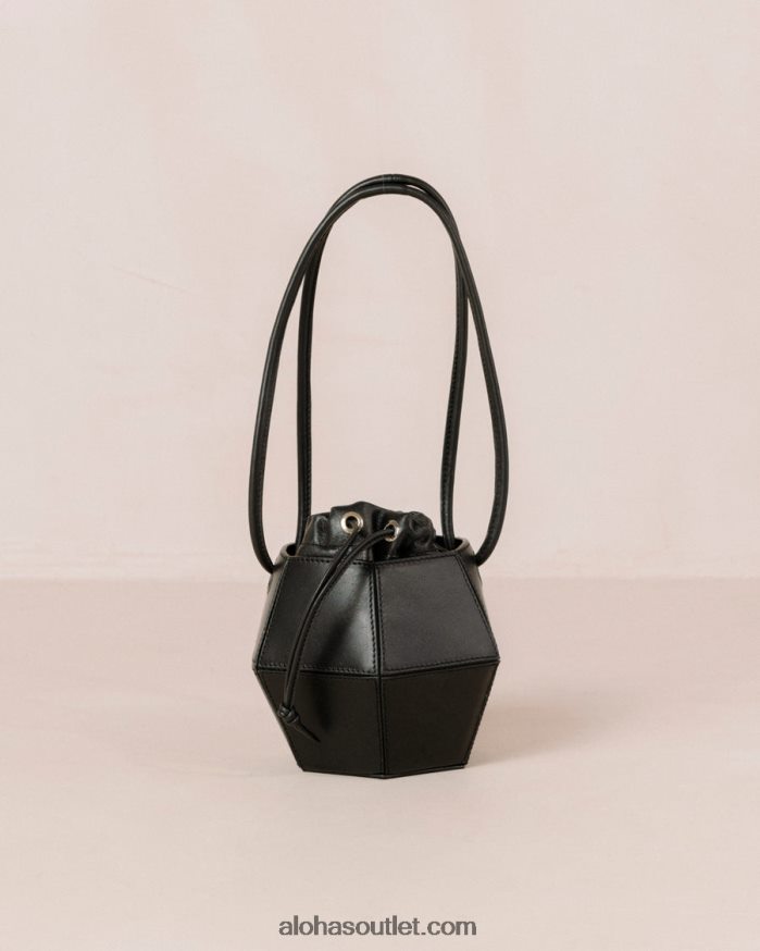 mulheres the v - bolsa de couro preta Alohas 4P88ZX1046 preto