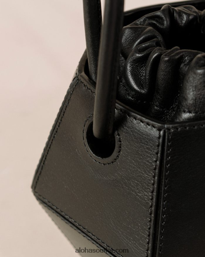 mulheres the v - bolsa de couro preta Alohas 4P88ZX1046 preto