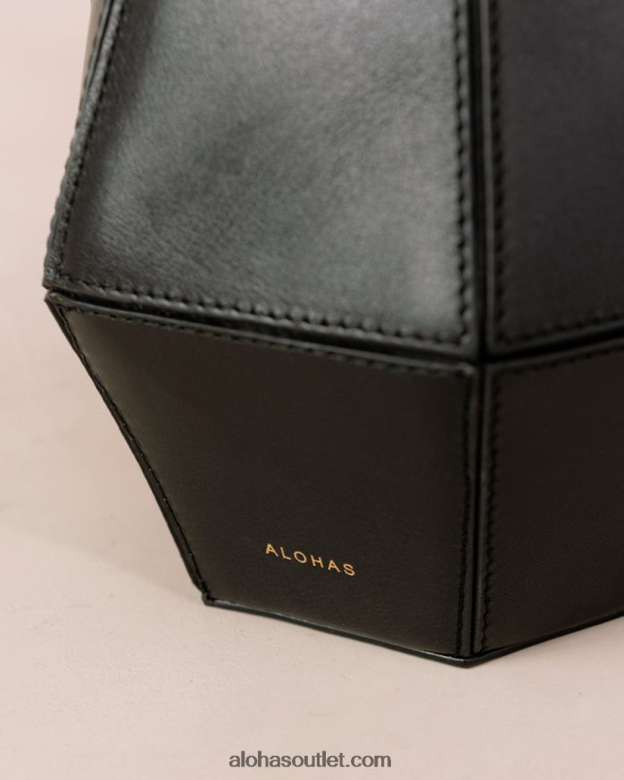 mulheres the v - bolsa de couro preta Alohas 4P88ZX1046 preto