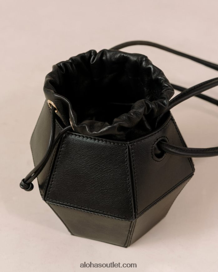 mulheres the v - bolsa de couro preta Alohas 4P88ZX1046 preto