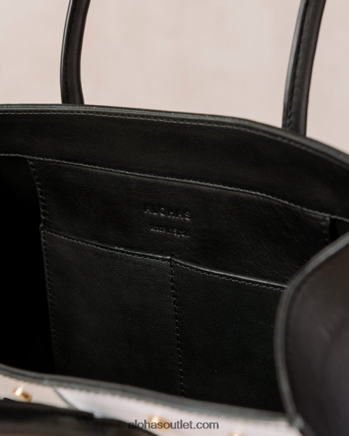 mulheres the w scacchi - bolsa de couro preto multicolor Alohas 4P88ZX1050 scacchi preto prata branco brilhante