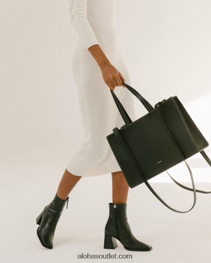 mulheres the z - bolsa de couro preta Alohas 4P88ZX1031 preto