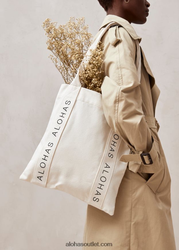mulheres verão do amor - bolsa branca de algodão Alohas 4P88ZX1216 creme