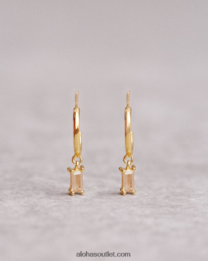mulheres cristal pendurado - brincos de cristal dourado e bege Alohas 4P88ZX1067 bege areia